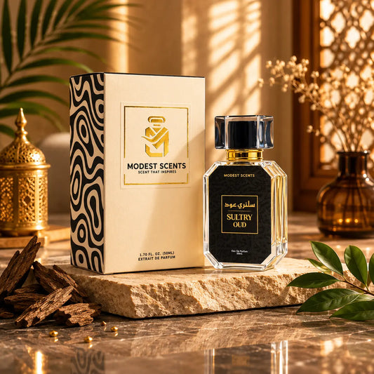 Modest Scents Sultry Oud Extrait De Parfum 50ml – Luxury Long-Lasting Oud Fragrance